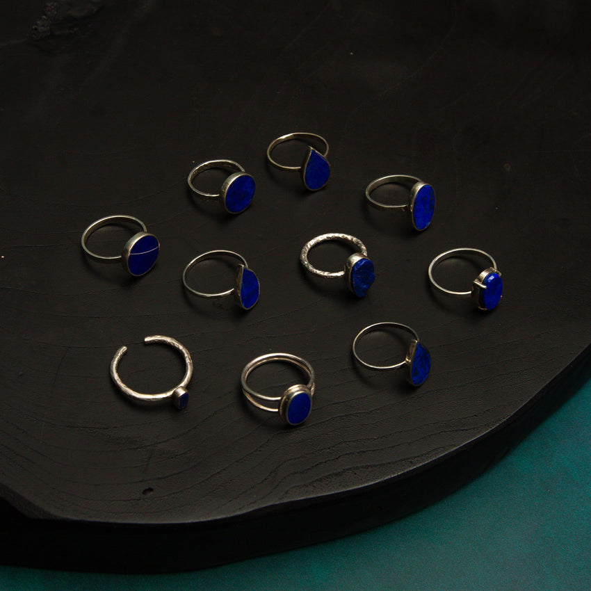 Lapis Lazuli Silver Rings