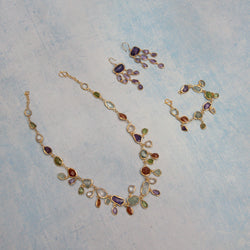 Trio of Strength Gemstone Necklace, Bracelet, and Earring Set