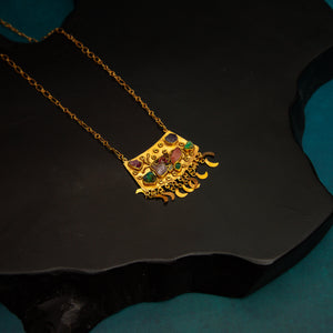 Gemstone Brass Necklace
