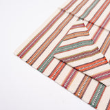 Beige with Multicolor Striped Guatemalan Placemat & Napkin Set