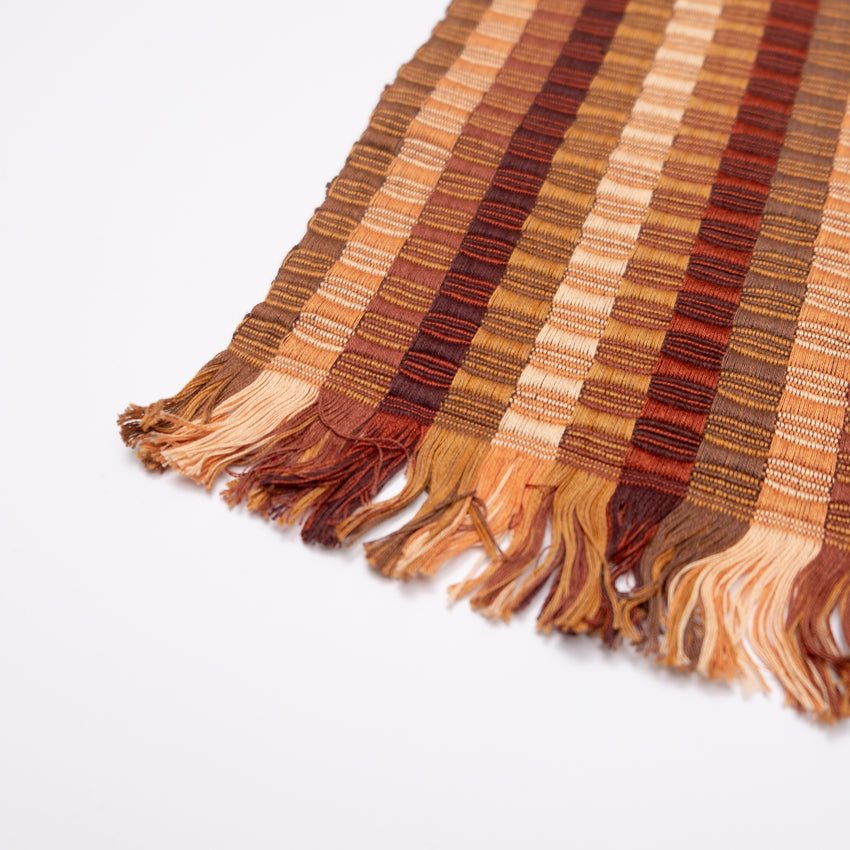 Burgundy, Brown, Beige, and Cream Guatemalan Table Runner