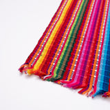 Mutlicolor Striped Rainbow Guatemalan Table Runner