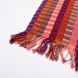 Red, Purple, Pink, and Brown Striped Guatemalan Table Runner