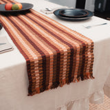 Burgundy, Brown, Beige, and Cream Guatemalan Table Runner