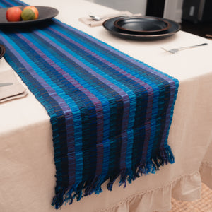 Extra Long Blue & Purple Guatemalan Table Runner