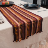 Brown Striped Guatemalan Table Runner