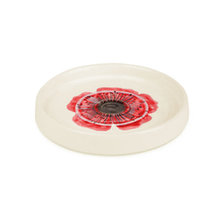 Red Poppy Ceramic Soap Dish