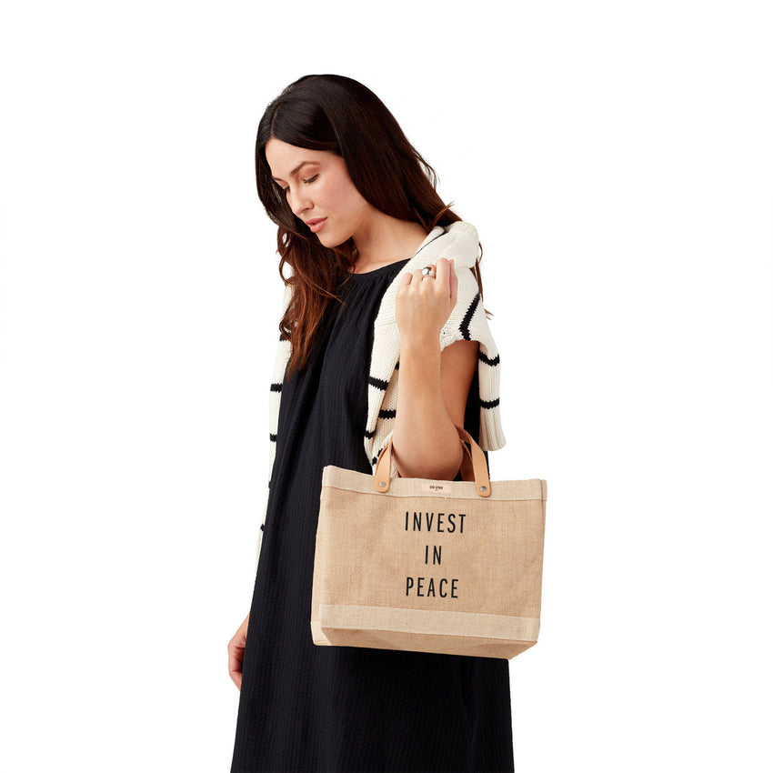 "Invest in Peace" Petite Market Bag